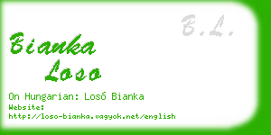 bianka loso business card